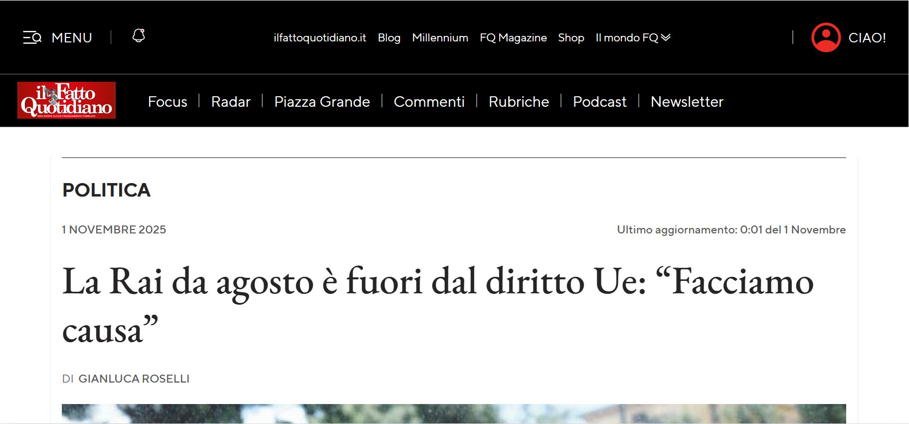 La Rai da agosto è fuori dal diritto Ue: “Facciamo causa” di Gianluca Roselli